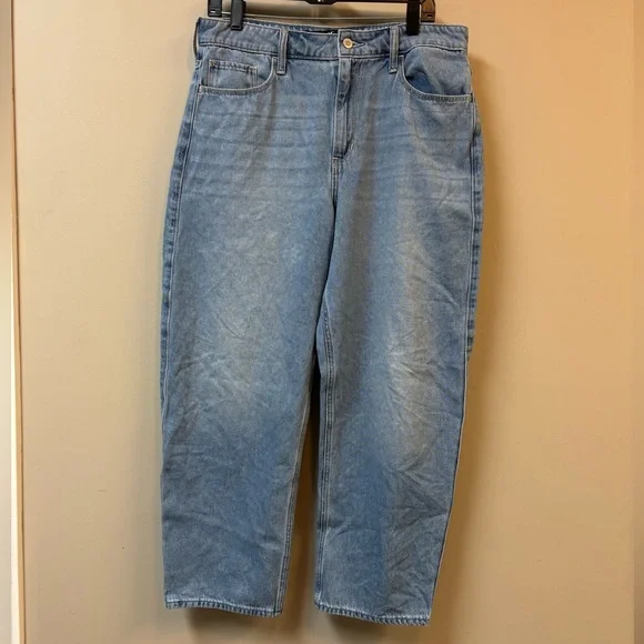 Hollister High Waisted Barrel Denim Light Wash Jeans 13L / 31 - Picture 2 of 4